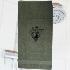 SERVIETTE MILITAIRE KAKI AVEC MARQUAGE 2REP